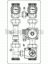 Regumat M3-180 система обвязки котла с насосом Wilo StratosPara25/1-7, Ду25
